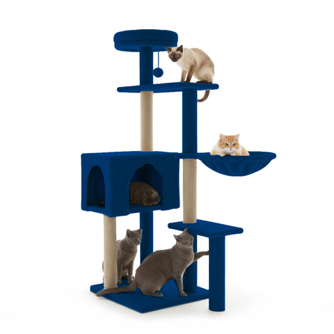 puppy lovers tiragraffi per gatti 120 cm con cuccia e amaca multilivello varie colorazioni ean 8054806950542