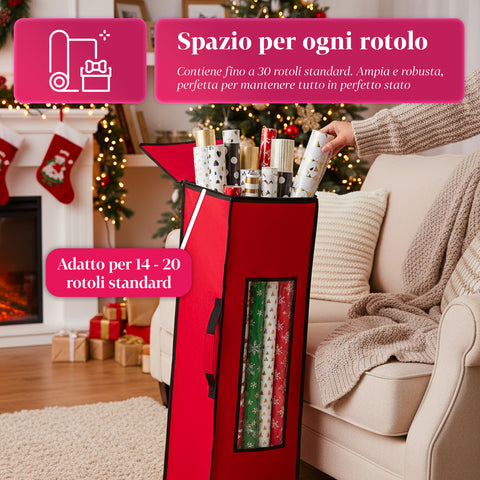 saint joy borsa porta carta regalo con zip e finestra trasparente in tessuto oxford ean 8050043127532