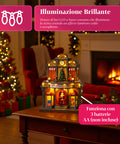 saint joy casa di babbo natale animata luci led musica e movimento ean 8050043127365