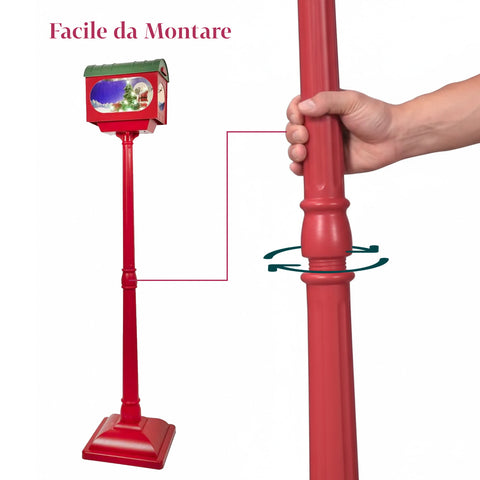 saint joy decorazione natalizia lampione flash 160 cm con led e musica per interno ed esterno ean 8388780246712