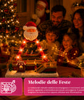 saint joy giostra natalizia luminosa santasail 27 cm con barca in movimento luci led e melodie natalizie selettore luci o luci e musica usb o batterie ean 8050043127747