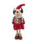 saint joy renna natalizia decorativa estensibile 55 85 cm ornamento di natale con gambe telescopiche struttura in metallo poliestere 4 varianti stile ean 8056819080070