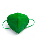 Green FFP2 NR disposable face mask, designed with 5 layers for high filtration and protection.
