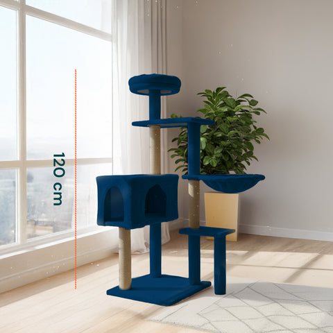 puppy lovers tiragraffi per gatti 120 cm con cuccia e amaca multilivello varie colorazioni ean 8054806950542