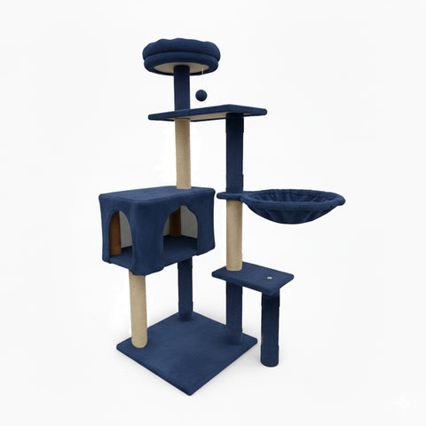 puppy lovers tiragraffi per gatti 120 cm con cuccia e amaca multilivello varie colorazioni ean 8054806950542