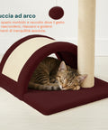 puppy lovers tiragraffi per gatti 50 cm con arco in sisal e gioco pendente ean 8054806950641