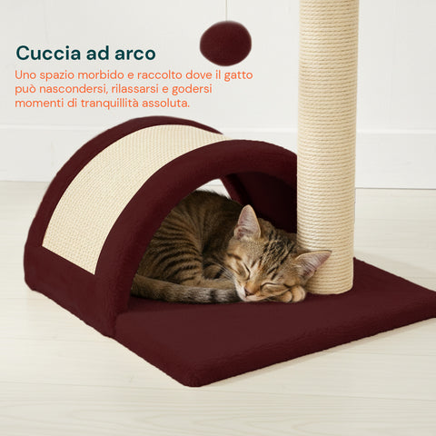 puppy lovers tiragraffi per gatti 50 cm con arco in sisal e gioco pendente ean 8054806950641