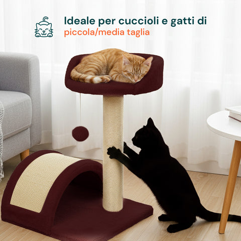 puppy lovers tiragraffi per gatti 50 cm con arco in sisal e gioco pendente ean 8054806950641