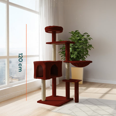 puppy lovers tiragraffi per gatti 120 cm con cuccia e amaca multilivello varie colorazioni ean 8054806950542