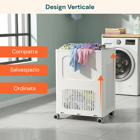 avilia cesto portabiancheria con coperchio e ruote capienza 123l plastica ean 8052879010224