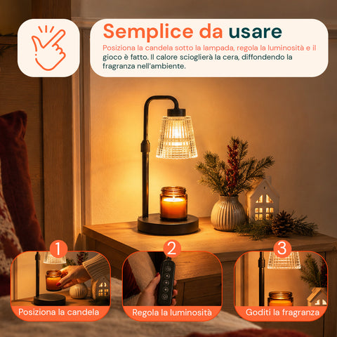 avilia home lampada scaldacandele con timer dimmerabile e altezza regolabile ean 8052879014871