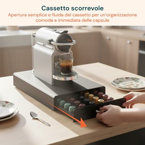avilia home organizer capsule caffe 1 cassetto nero elegante capienza 50 capsule ean 8052879011023