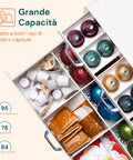 avilia home organizer per cialde e capsule caffe 4 cassetti design salvaspazio ean 8052879010583