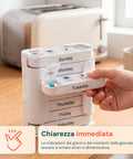 avilia home organizer pillole settimanale 7 giorni con contenitori giornalieri rimovibili e portatili ean 8052879011429