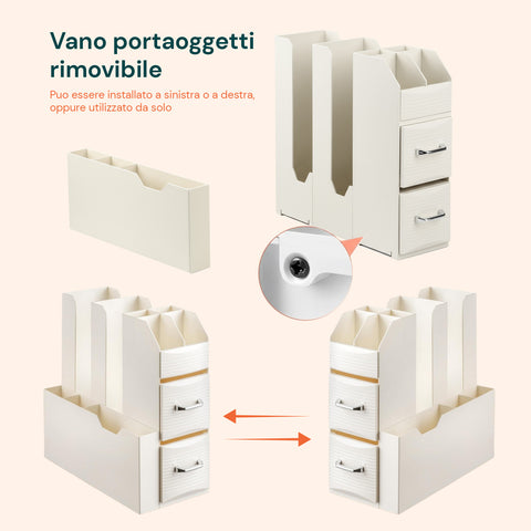 avilia home organizer porta capsule porta cialde 9 scomparti e 2 cassetti multiuso bianco ean 8052879011016