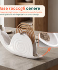 avilia home porta zampirone a forma di lumaca supporto per spirali antizanzare in abs con base raccogli cenere design universale riutilizzabile dimensioni 18x32x75cm ean 8052879014048