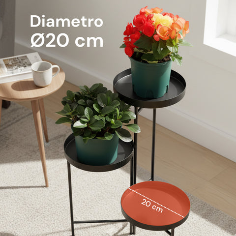 avilia home portavasi in ferro a 3 ripiani 20 cm supporto piante da interno ean 8056819053227