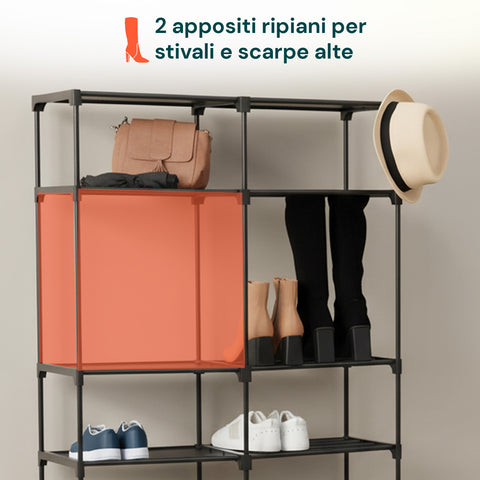 avilia home scaffale modulare con 14 ripiani struttura solida in metallo e tnt salvaspazio ean 8056819052893