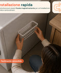 avilia home set 2 cestini magnetici multiuso in acciaio organizer portaoggetti salvaspazio a griglia installazione senza fori portata max 5 kg ean 8052879011979
