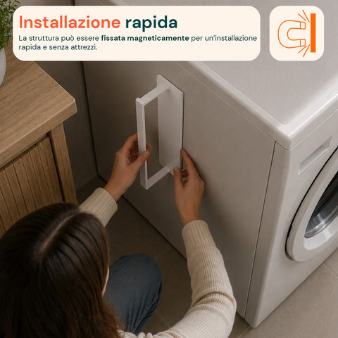 avilia home set 2 organizer magnetici per grucce bianchi in acciaio supporto salvaspazio verticale per armadio e cabina portata 10 kg ean 8052879011962