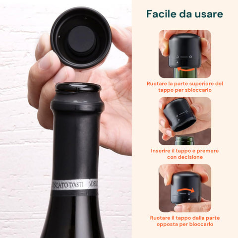 avilia set 3 tappi per bottiglie di vino conservazione sottovuoto facile e sicura ean 8052879010187