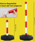 daimann paletti segnaletici con catena 2 metri set 4 colonnine ben visibili ean 8056590070499