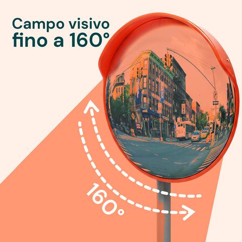 daimann specchio parabolico di sicurezza 60 cm con staffe di fissaggio ean 8056590070406