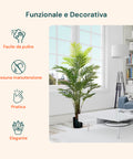 garden friend pianta palma areca in polietilene con 33 foglie e vaso con muschio 160cm ean 8023755056483