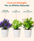 garden friend set 3 piante finte da interno con vasi moderni per casa o ufficio ean 8023755068431