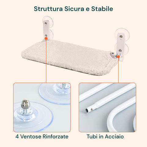 puppy lovers letto da finestra per gatti amaca pieghevole fino a 18kg di portata ean 8054806950214