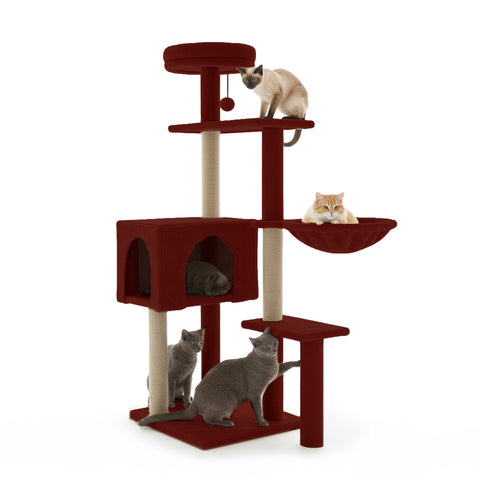 puppy lovers tiragraffi per gatti 120 cm con cuccia e amaca multilivello varie colorazioni ean 8054806950542