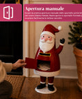 saint joy dear santa statua babbo natale porta lettere in metallo sportello ad apertura manuale altezza 545 cm dimensioni 28x19x545 cm ean 8050043127785