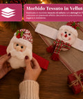 saint joy fermatende natalizi set 2 babbo natale e pupazzo di neve 16x30 cm ean 8050043127914