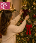 saint joy fiocchi per albero di natale in velluto set 2 bordeaux e rosso ean 8050043127990