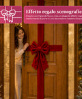 saint joy fiocco natalizio xxl effetto velluto con nastro decorativo 430x200 cm ean 8050043128119