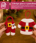 saint joy portaposate natalizi babbo natale set 6 pezzi in tnt e poliestere ean 8050043128065