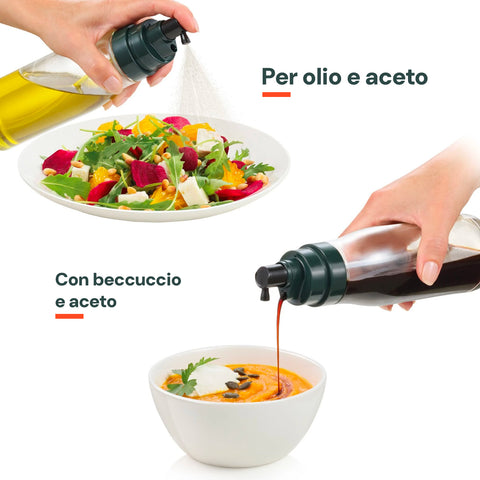 Confezione da 2 flaconi spray per olio alimentare da 470 ml, flacone spray in vetro 2 in 1, spruzzatore per olio per friggitrice ad aria da cucina, | Leroy Merlin Confezione da 2 flaconi spray per olio alimentare da 470 ml, flacone spray in vetro 2 in 1, spruzzatore per olio per friggitrice ad aria da cucina, | Leroy Merlin