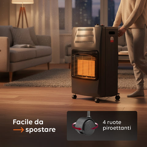 wintem buddy stufa a gas pieghevole potenza 42kw con 3 livelli di riscaldamento ean 8056819043532