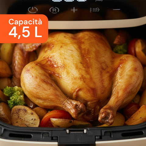 wintem friggitrice ad aria 45l con display led touch e 7 programmi di cottura 1800w ean 8052286432213