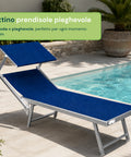 zendea lettino prendisole pieghevole in alluminio e textilene con tettuccio parasole 360 schienale reclinabile e portata 150kg ean 8056819032680
