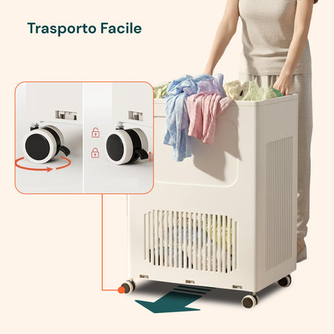 avilia cesto portabiancheria con coperchio e ruote capienza 123l plastica ean 8052879010224