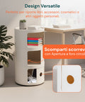 avilia home mobiletto rotondo con cassetti scorrevoli comodino moderno in abs ean 8052879010989