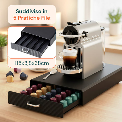 avilia home organizer capsule caffe 1 cassetto nero elegante capienza 50 capsule ean 8052879011023