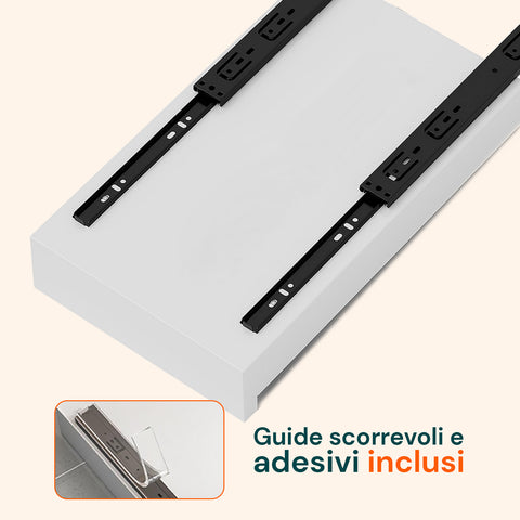 avilia home organizer estraibile salvaspazio contenitore scorrevole multiuso bianco ean 8052879011832