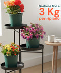 avilia home portavasi in ferro a 3 ripiani 20 cm supporto piante da interno ean 8056819053227
