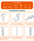 avilia home scaffale angolare bianco a 5 ripiani salvaspazio per casa ean 8052879010606