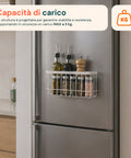 avilia home set 2 cestini magnetici multiuso in acciaio organizer portaoggetti salvaspazio a griglia installazione senza fori portata max 5 kg ean 8052879011979
