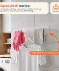 avilia home set 2 organizer magnetici per grucce bianchi in acciaio supporto salvaspazio verticale per armadio e cabina portata 10 kg ean 8052879011962