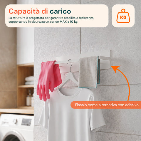 avilia home set 2 organizer magnetici per grucce bianchi in acciaio supporto salvaspazio verticale per armadio e cabina portata 10 kg ean 8052879011962
