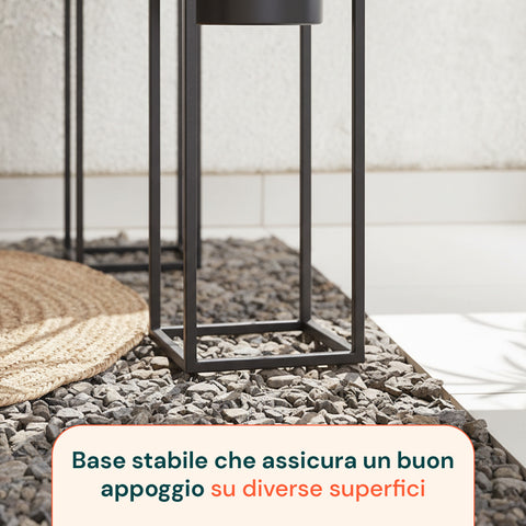 avilia home set 2 portapiante con vaso e struttura in ferro dal design moderna ean 8056819053234